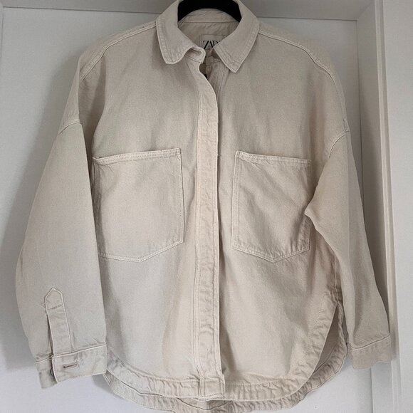 Zara ecru denim shirt - Picture 6 of 8